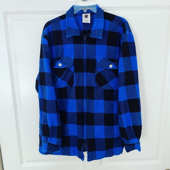 Rothco Other - vintage blue checkered flannel jacket xl